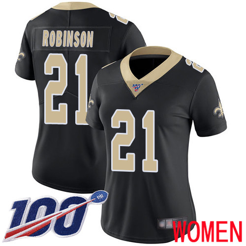 New Orleans Saints Limited Black Women Patrick Robinson Home Jersey NFL Football #21 100th Season Vapor Untouchable Jersey